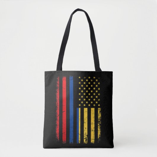 Colombiaanse Amerikaanse vlag Colombiaanse roots C Tote Bag (Voorkant)