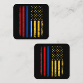 Colombiaanse Amerikaanse vlag Colombiaanse roots C Vierkante Visitekaartje (Voorkant / Achterkant)