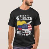 Colombiaanse Amerikaanse vlag shirt Half Colombiaa (Voorkant)