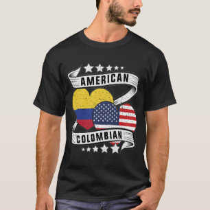 Colombiaanse Amerikaanse vlag shirt Half Colombiaa