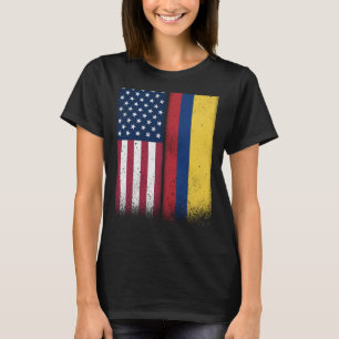 Colombiaanse Amerikaanse vlaggen Proud Verenigde S T-shirt