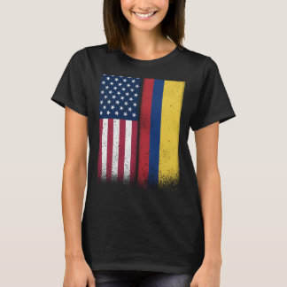 Colombiaanse Amerikaanse vlaggen Proud Verenigde S T-shirt