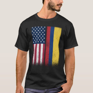 Colombiaanse Amerikaanse vlaggen Proud Verenigde S T-shirt