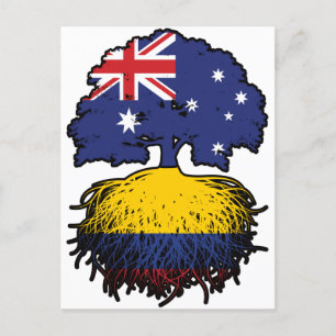 Colombiaanse Australische Australiër - boomstammen Briefkaart
