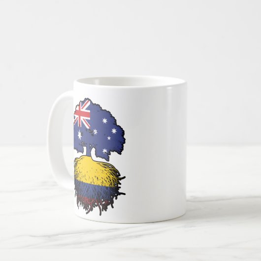 Colombiaanse Australische Australiër - boomstammen Koffiemok (Voorkant links)