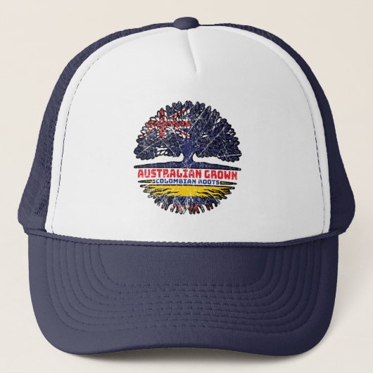 Colombiaanse Australische Australiër - boomstammen Trucker Pet (Voorkant)