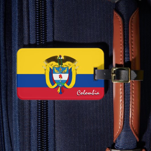Colombiaanse Bagagelabels, patriottische Colombiaa Bagagelabel (Voorkant Insitu 4)