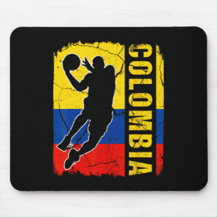 Colombiaanse Bysketbyll Speler Colombia Vlag Byske Muismat