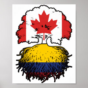 Colombiaanse Canadese stratenvlag (Canada) Poster