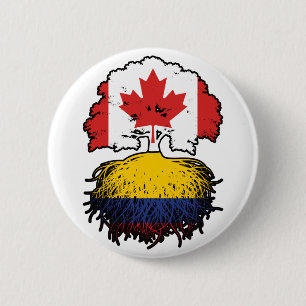 Colombiaanse Canadese stratenvlag (Canada) Ronde Button 5,7 Cm