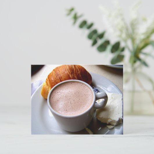 Colombiaanse chocolade en Briefkaart op kaas (Staand voorkant)