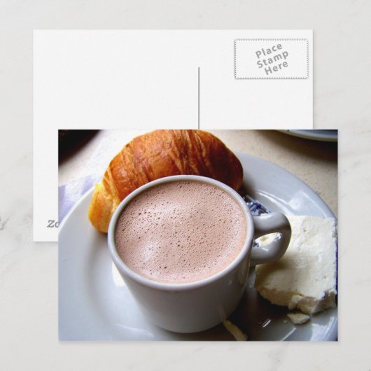 Colombiaanse chocolade en Briefkaart op kaas (Voorkant / Achterkant)