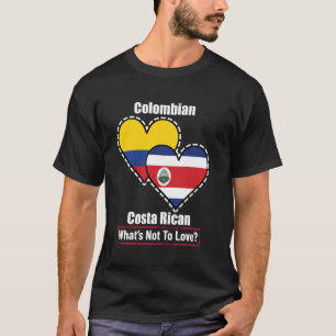 Colombiaanse Costa Ricaanse Hart Vlaggen Wat Is Er T-shirt