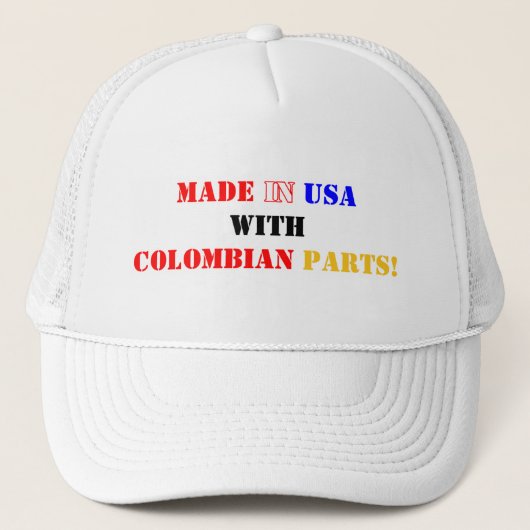 COLOMBIAANSE DELEN TRUCKER PET (Voorkant)