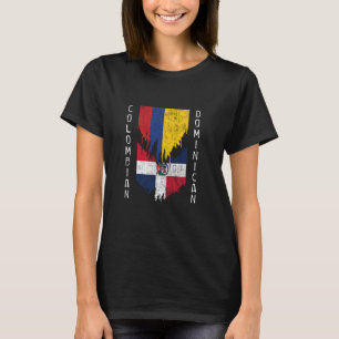 Colombiaanse Dominicaanse vlaggen scheuren Colombi T-shirt