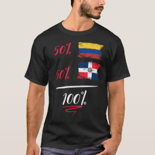 Colombiaanse en Dominicaanse erfgoedvlag Pride DNA T-shirt