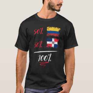 Colombiaanse en Dominicaanse erfgoedvlag Pride DNA T-shirt