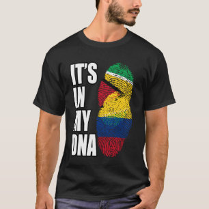 Colombiaanse en Guyaanse Mix DNA Vlag Erfgoed Lang T-shirt