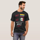 Colombiaanse en Mexicaanse vlag Pride DNA Half T-shirt (Voorkant volledig)