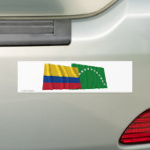 Colombiaanse en Risaralda Waving Flags Bumpersticker (Op auto)