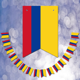 Colombiaanse feestbanners, Colombiaanse vlag / bru Vlaggetjes
