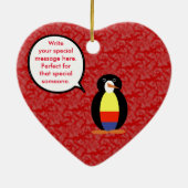 Colombiaanse feestdag de heer Penguin Keramisch Ornament (Achterkant)