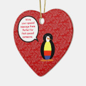 Colombiaanse feestdag de heer Penguin Keramisch Ornament (Links)