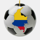 Colombiaanse football voetbal keramisch ornament (Achterkant)