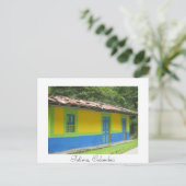 Colombiaanse geschilderde huis Post Kaart (Staand voorkant)
