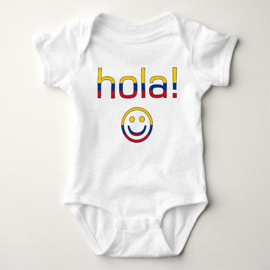 Colombiaanse Gifts : hallo/Hola Face Romper (Voorkant)