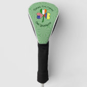 Colombiaanse Iers-Amerikaanse vlaggen Shamrock Jou Golfheadcover (Voorkant)