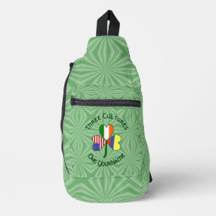 Colombiaanse Iers Vlaggen Shamrock Persoonlijk Sling Bag