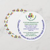 Colombiaanse Ierse Amerikaanse Shamrock Verjaardag Kaart (Voorkant / Achterkant)