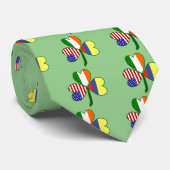 Colombiaanse Ierse Amerikaanse vlag Shamrock Stropdas (Opgerold)