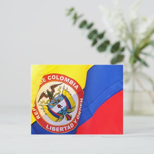 Colombiaanse Kaart van de olievlagenreispost (Staand voorkant)