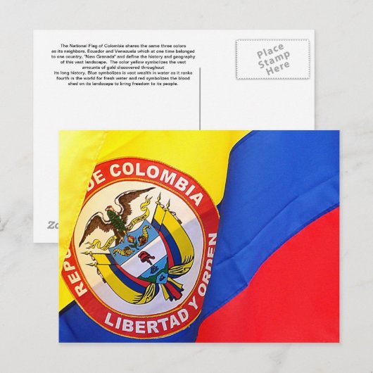 Colombiaanse Kaart van de olievlagenreispost (Voorkant / Achterkant)