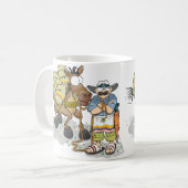 Colombiaanse koffie. Cafe colombiano Koffiemok (Voorkant links)