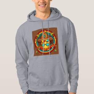 Colombiaanse koffie erfgoed: kleurrijke Cartoon on Hoodie