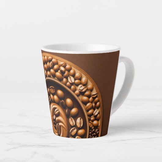 Colombiaanse koffiebonen ontwerp latte mok (Rechterhoek)