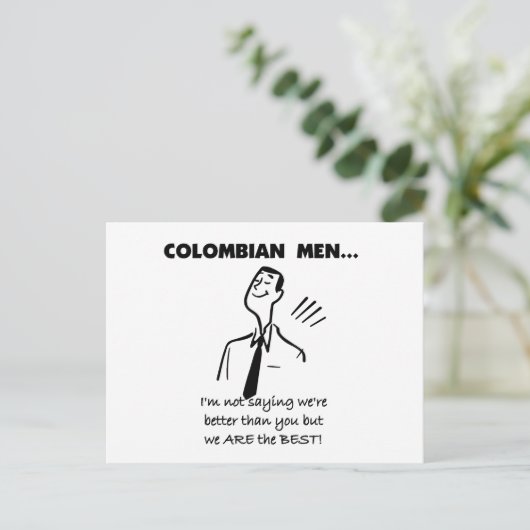 Colombiaanse Mannen zijn het beste Briefkaart (Staand voorkant)