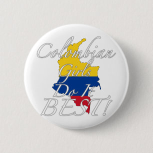 Colombiaanse meisjes doen het het beste. ronde button 5,7 cm