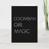 Colombiaanse Meisjesmagie Colombiaanse Vrouw Kaart (Voorkant)