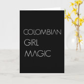Colombiaanse Meisjesmagie Colombiaanse Vrouw Kaart (Gele Bloem)
