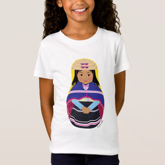 Colombiaanse, Misak of Guambiana Matryoshka Girls' T-shirt (Voorkant)