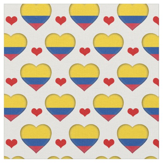 Colombiaanse mode van het Rode Hart van de vlag Fa Stof (Close Up)
