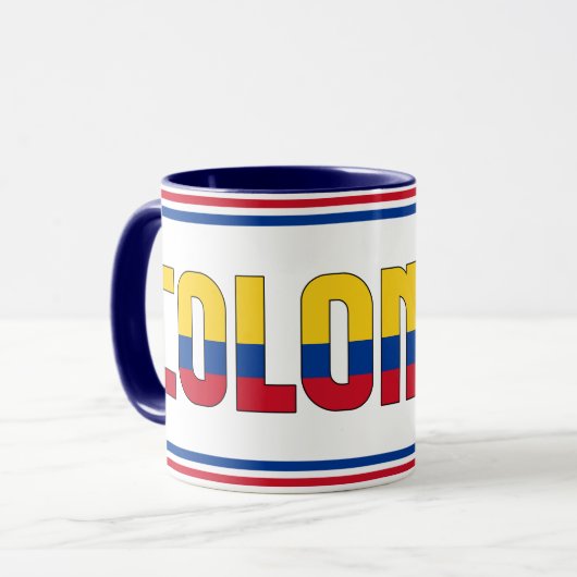 Colombiaanse Nationale Vlag Patriottische koffie Mok (Voorkant links)