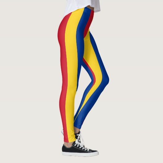 Colombiaanse nationale vlag Verticaal gestreept Leggings (Rechts)