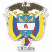 Colombiaanse nationale wapenschild patriottisch sticker (Voorkant)