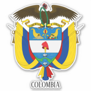 Colombiaanse nationale wapenschild patriottisch sticker