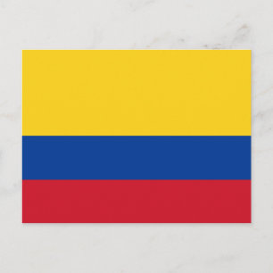 Colombiaanse nationale wereldvlag briefkaart